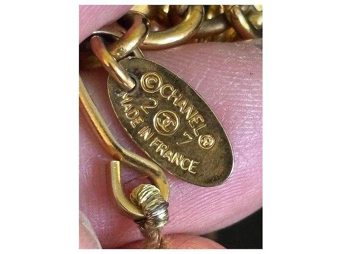 Collana Choker Chanel Perle Dorate Vintage - vista 10
