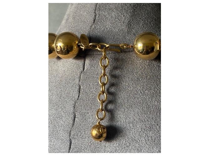 Collana Choker Chanel Perle Dorate Vintage - vista 8