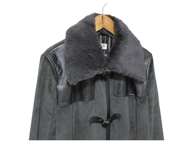 Cappotto in pelle e pelliccia di coniglio Lanvin - vista 3