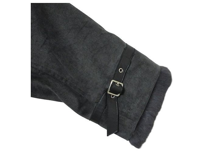 Cappotto in pelle e pelliccia di coniglio Lanvin - vista 4