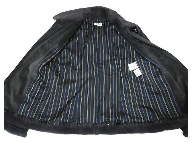 Cappotto in pelle e pelliccia di coniglio Lanvin - vista 5