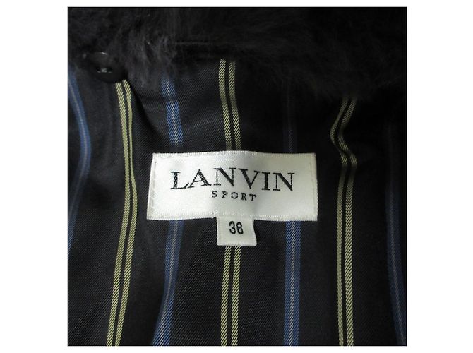 Cappotto in pelle e pelliccia di coniglio Lanvin - vista 6
