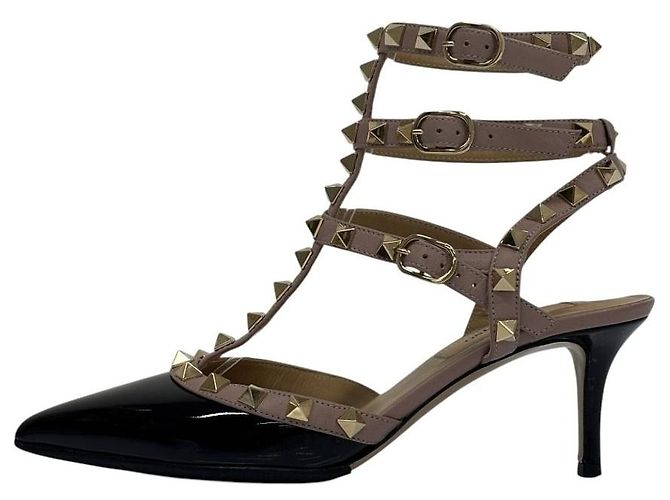 Sapatos de Salto em Pele Rockstud Valentino Garavani - vista 2