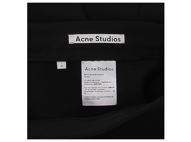 Schwarze Hose Acne Studios aus Polyester Größe 38 - Ansicht 5