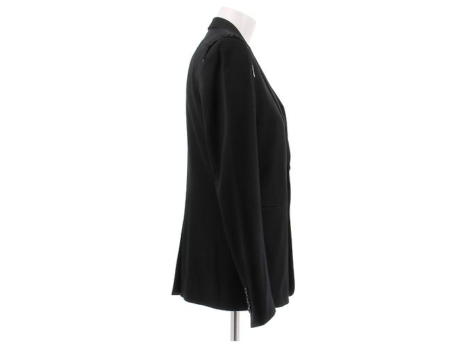 Dior Schwarzer Blazer mit sichtbaren Nähten - Ansicht 3
