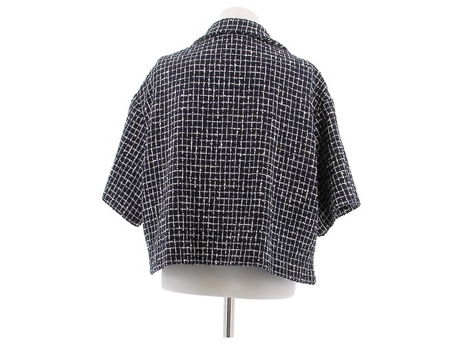 Miu Miu Giacca a quadri blu navy - vista 2