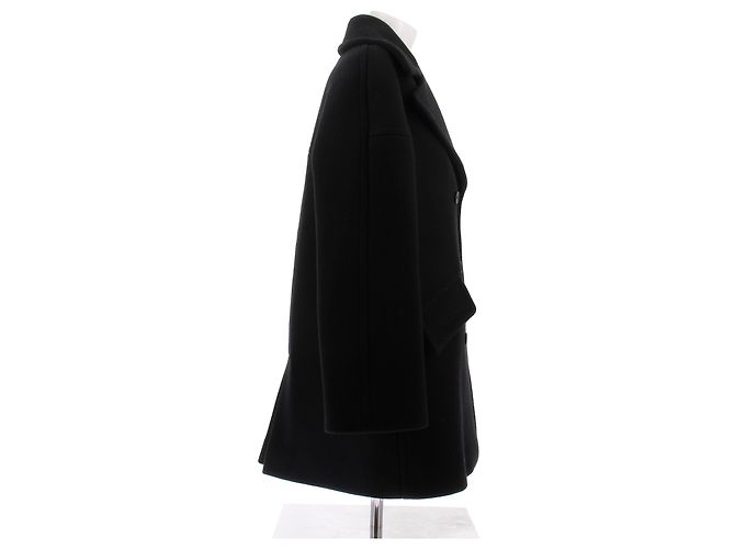 Manteau en laine noir Alaïa - vue 3