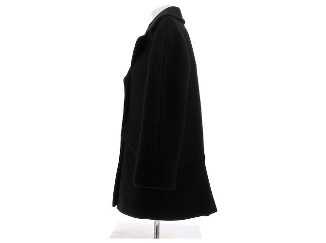 Manteau en laine noir Alaïa - vue 4