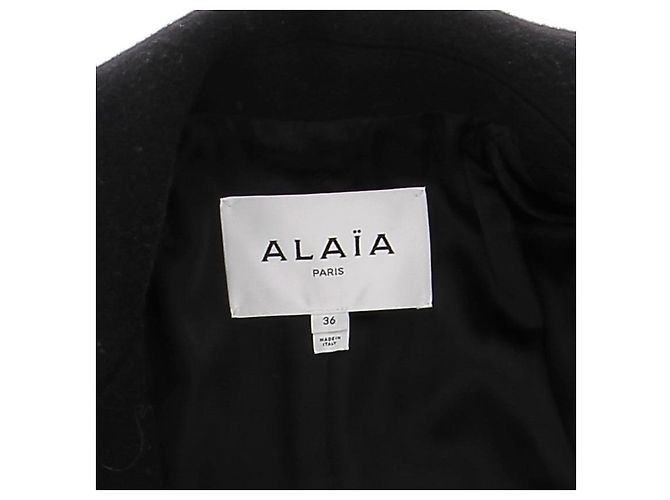 Manteau en laine noir Alaïa - vue 5