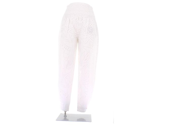 Pantalones blancos Alberta Ferretti de algodón - vista 2