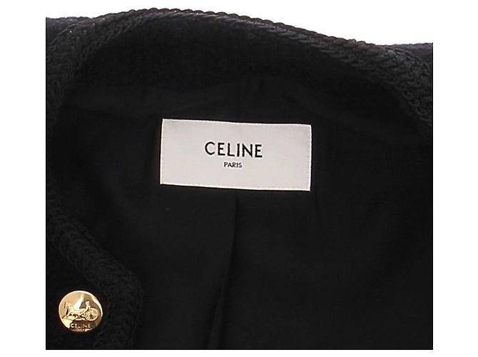 Céline Black Wool Tweed Jacket - view 5