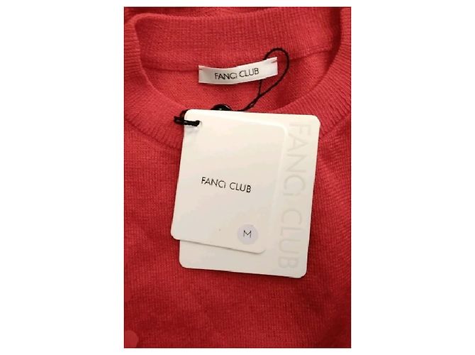 Autre Marque FANCÌ CLUB Roter gerader Pullover mit floralen Applikationen - Ansicht 7