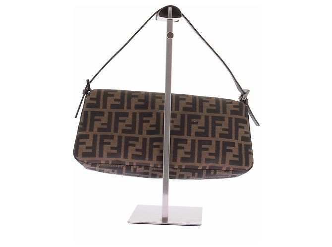 Fendi Borsa Baguette in tela FF - vista 2