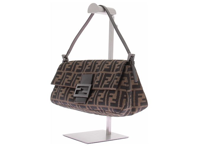 Fendi Borsa Baguette in tela FF - vista 5