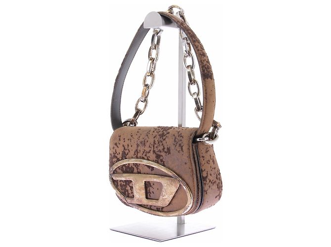 Diesel Borsa "1 DR" in velluto marrone - vista 3