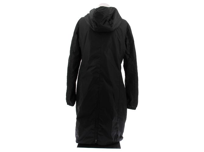 Prada Chaqueta larga de nailon negro - vista 2