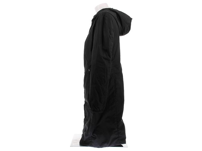 Prada Chaqueta larga de nailon negro - vista 4