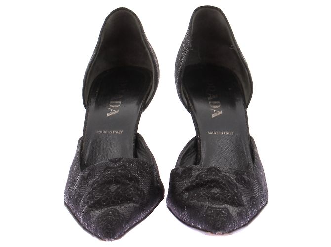 Prada Glänzende schwarze Pumps - Ansicht 3