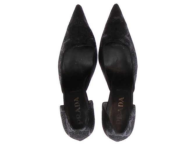 Prada Glänzende schwarze Pumps - Ansicht 4