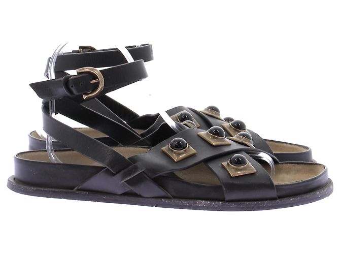 Sandales Etro en cuir noir taille 38 - vue 3