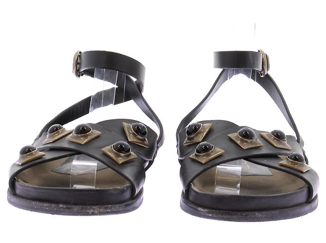 Sandales Etro en cuir noir taille 38 - vue 5