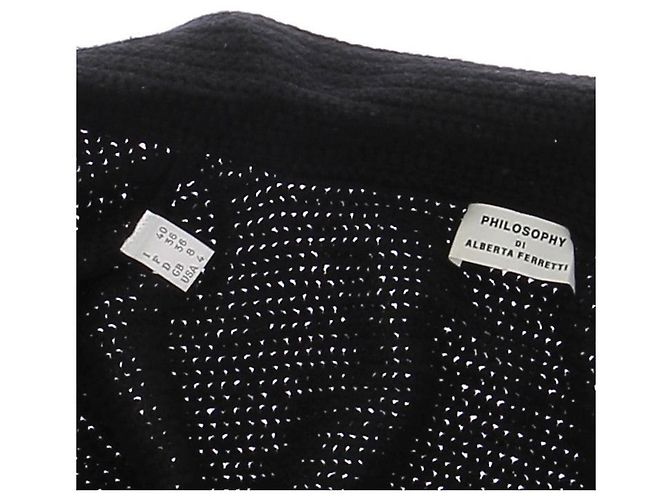Philosophy Di Alberta Ferretti Kardigan aus Wolle und schwarzem Samt - Ansicht 5