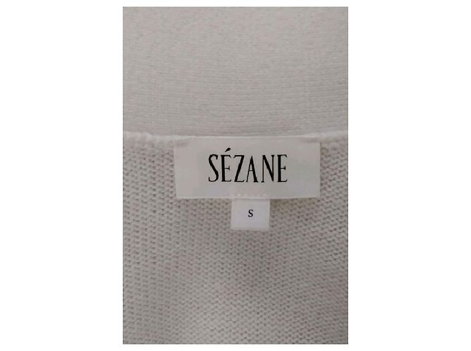 SéZane Cardigan aus Wolle in Off-White - Ansicht 7