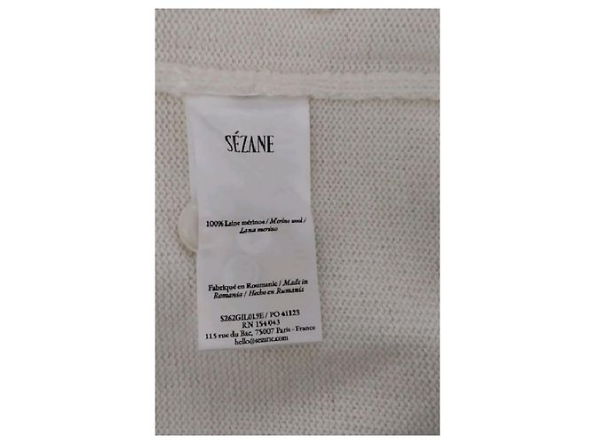 SéZane Cardigan aus Wolle in Off-White - Ansicht 8