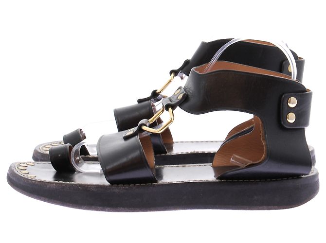Isabel Marant Sandali neri in pelle - vista 2