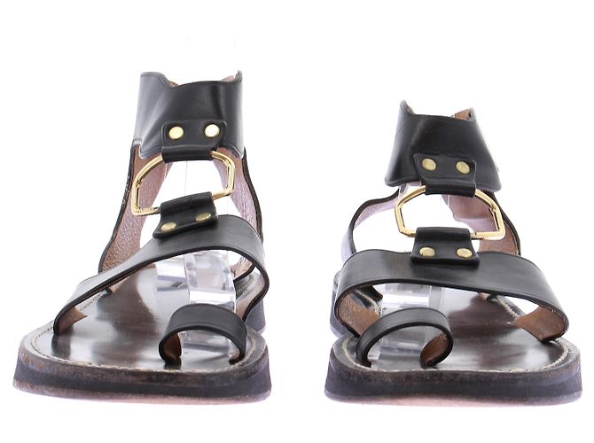 Isabel Marant Sandali neri in pelle - vista 3