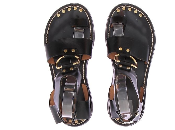 Isabel Marant Sandali neri in pelle - vista 4