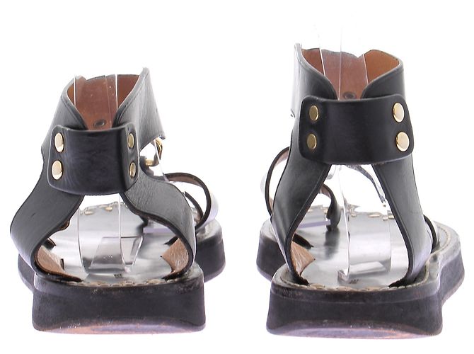 Isabel Marant Sandali neri in pelle - vista 7