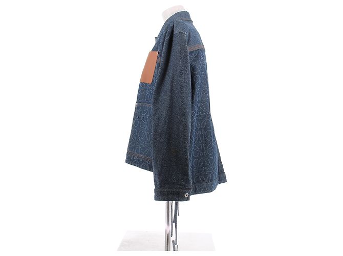Giacca in denim Loewe blu in cotone Taglia 38 - vista 4