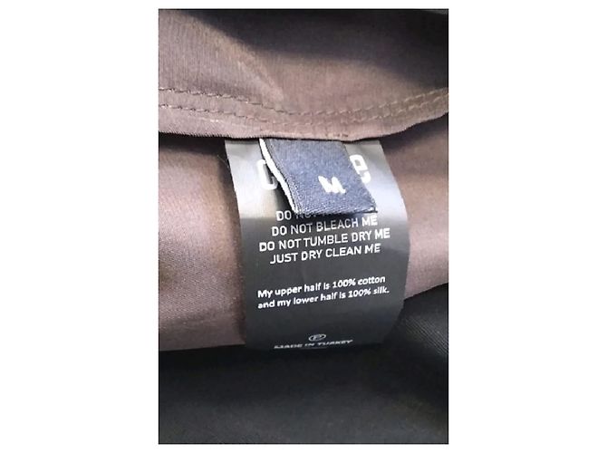 Autre Marque Top CEKETTE de algodón marrón con cuello alto plisado - vista 8