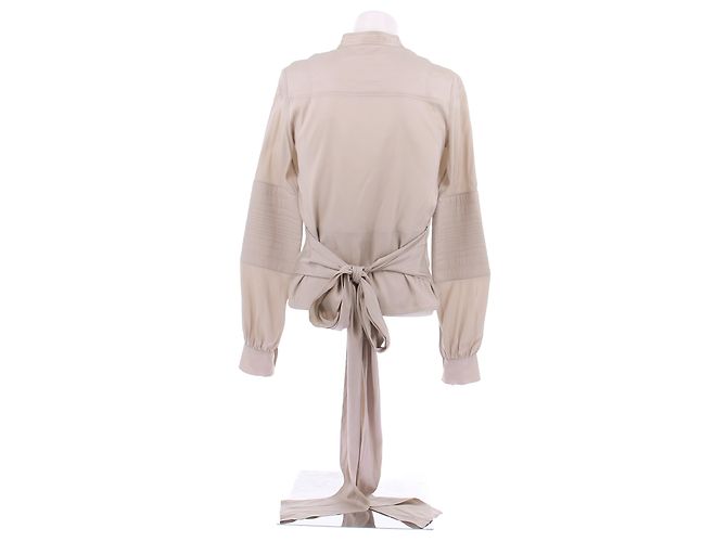 Gucci Camisa de seda beige - vista 2