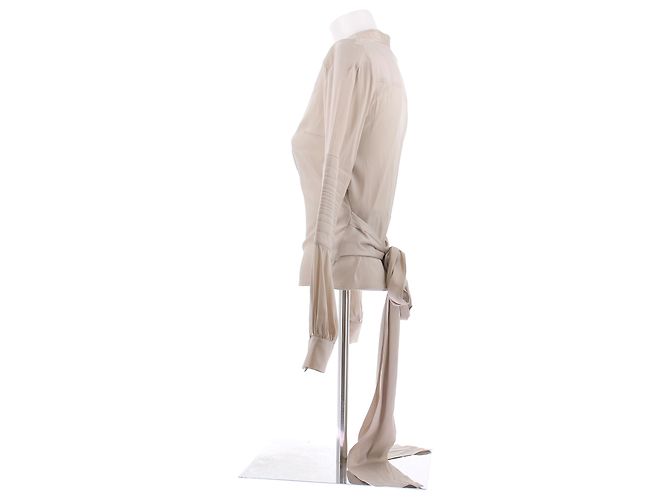 Gucci Camisa de seda beige - vista 4