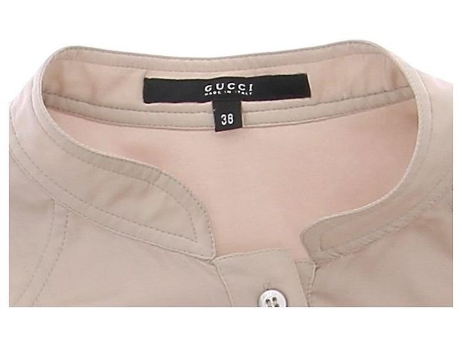 Gucci Camisa de seda beige - vista 6