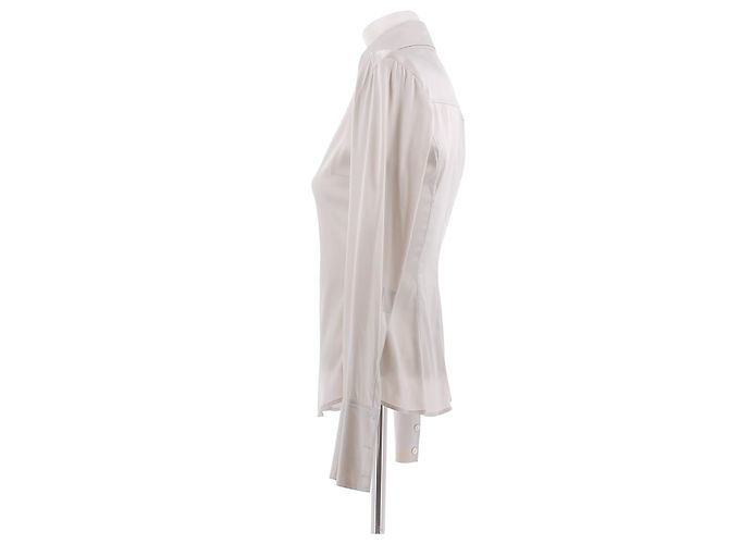Gucci Camisa de seda gris - vista 4