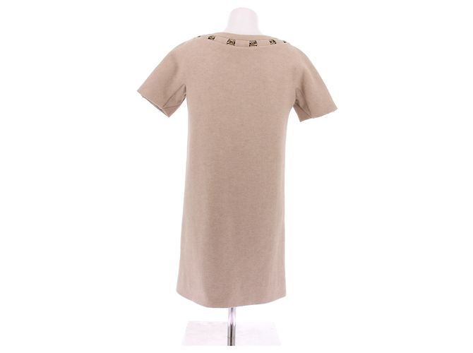 Vestido Chloé de lana beige - vista 2