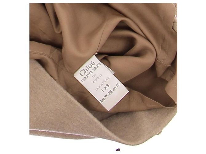 Vestido Chloé de lana beige - vista 5