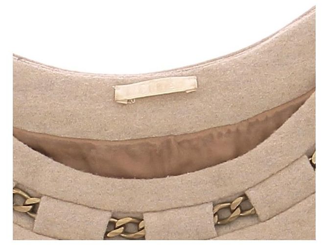 Vestido Chloé de lana beige - vista 7