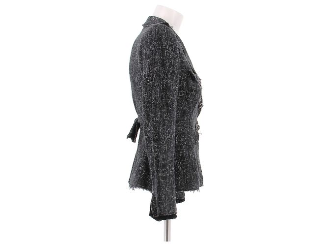 Philosophy Di Alberta Ferretti Dunkelgraue melierte Jacke - Ansicht 3