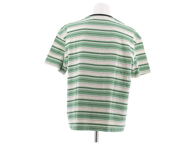 Camiseta de rayas verde Miu Miu de algodón - vista 2