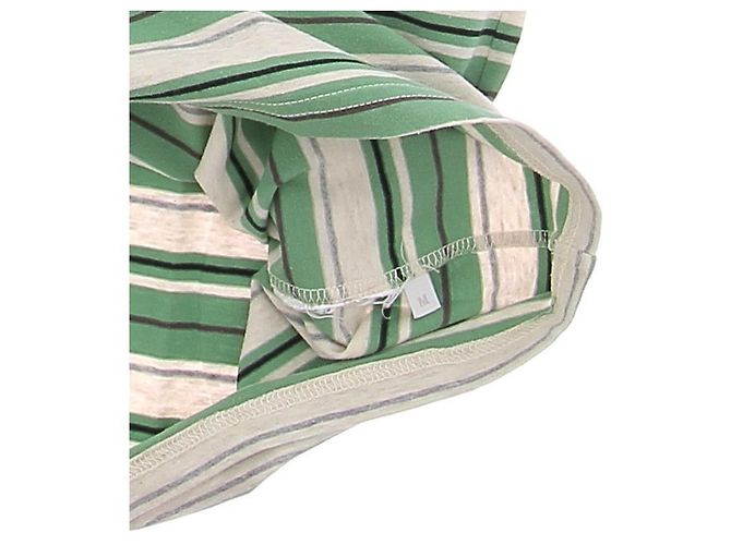 Camiseta de rayas verde Miu Miu de algodón - vista 6