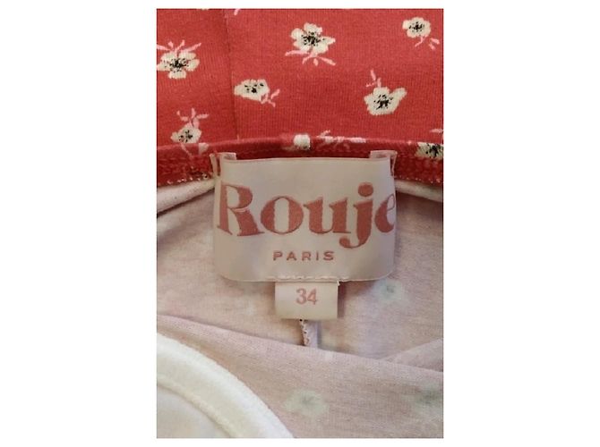 Vestido Rouje de algodón rojo con estampado floral - vista 7