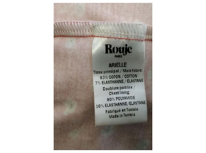 Vestido Rouje de algodón rojo con estampado floral - vista 8
