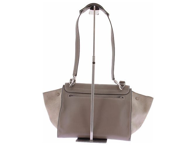 Céline Borsa "Trapèze" in pelle taupe - vista 3