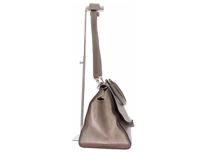 Céline Borsa "Trapèze" in pelle taupe - vista 5