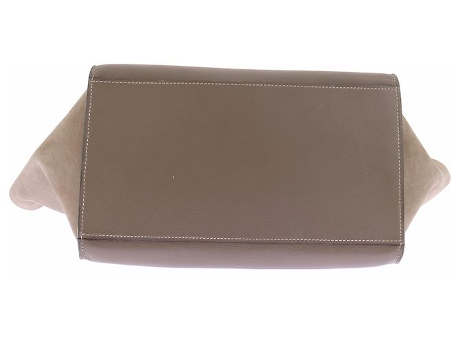 Céline Borsa "Trapèze" in pelle taupe - vista 6