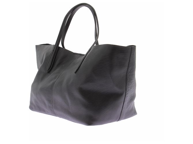 Borsa tote in pelle nera Massimo Dutti - vista 2
